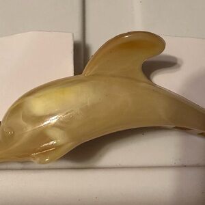 Yellow Dolphin Hair Clip